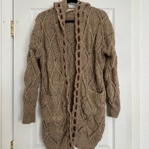 Hooded Soft cardigan Sweater. L/XL